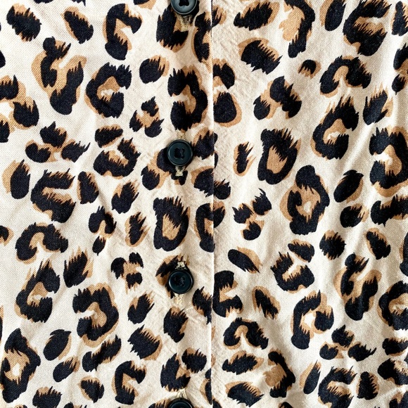 H&M Cheetah Print Self Tie Crop Trop - Picture 4 of 4